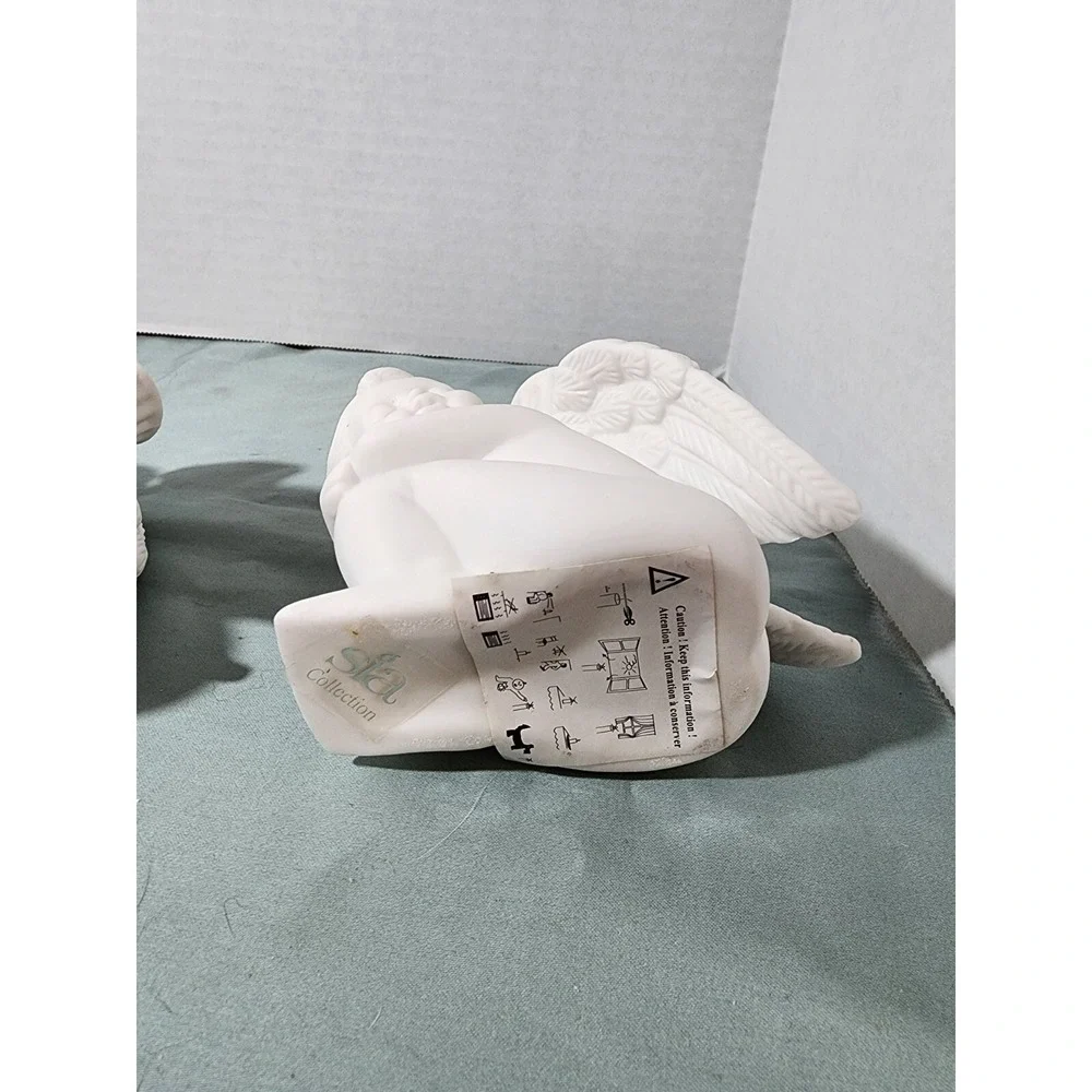 Sia Collection‎ Ceramic Sitting Angel Candle Holders